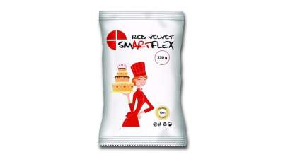 Smartflex Velvet piros fondant massza vanília ízesítéssel 250 g
