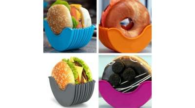 Szilikon hamburger tartó
