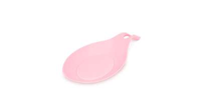 Rózsaszín ovális szilikon fakanáltartó
