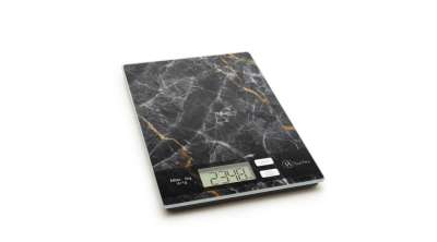 Fekete márvány mintás konyhai mérleg