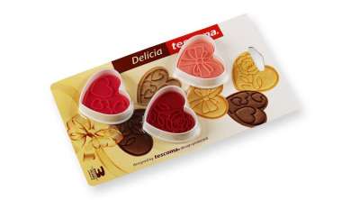 3 részes szív alakú mintás fondant kiszúró Tescoma Delicia