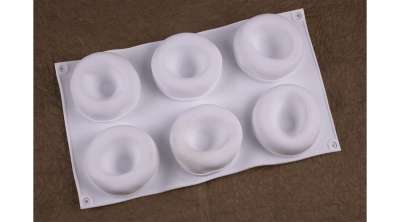 6 adagos fánk alakú szilikon mousse forma