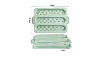 3 adagos szilikon bagett sütőforma