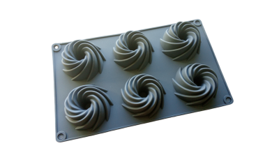 6 adagos csavart kuglóf alakú szilikon sütőforma