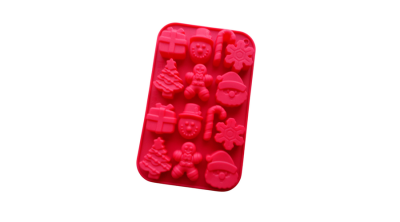 Karácsonyi szilikon bonbon forma - 14 darabos, ünnepi édességekhez