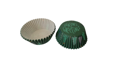 Zöld fenyőfás karácsonyi muffin papír 100 db
