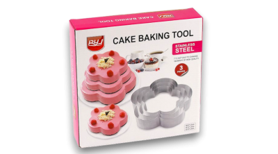 3 részes virág alakú tortakeret készlet