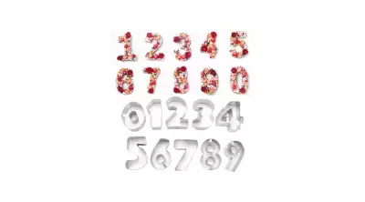 10 részes fém szám kiszúró készlet