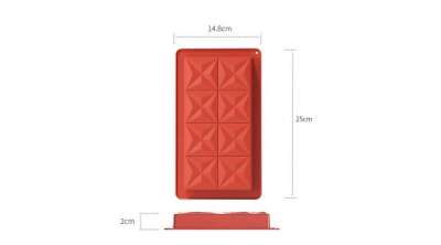 Dubai csoki forma, szilikon, kristály mintás