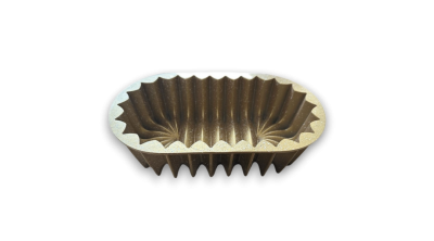 Különleges hosszúkás sütőforma sávos mintával