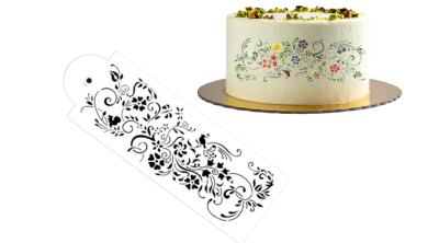 Kalocsai mintás torta stencil