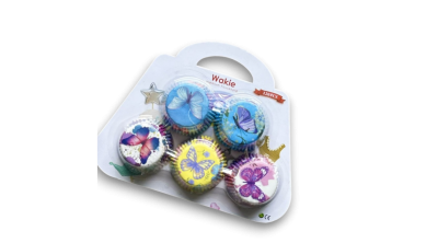Pillangós muffin papír, 120 db, 5 minta