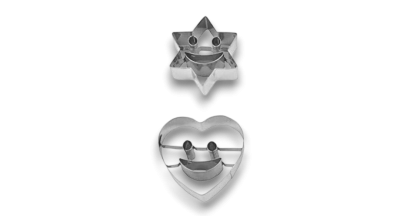 Csillag és szív smiley kiszúró