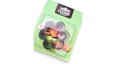 Virág alakú süti kiszúró készlet 5 részes fém 