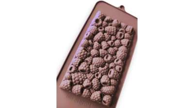 Málna mintás szilikon táblás csoki forma