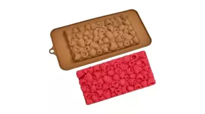 Málna mintás szilikon táblás csoki forma