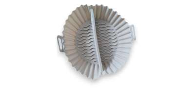 Két részre osztott kerek szilikon air fryer sütőforma 14 cm