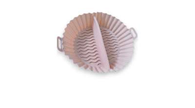 Két részre osztott kerek szilikon air fryer sütőforma 15,5 cm