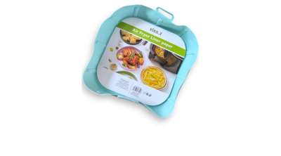 Szögletes szilikon Air Fryer sütőforma (19*19cm, 4,5 cm magas)