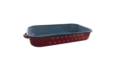 38 cm-es pöttyös hagyományos Bonyhádi zománcozott tésztasütő tepsi