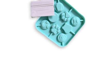 8 adagos állat mintás szilikon nyalóka forma 20 db pálcikával