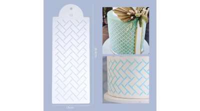 Tortastencil parketta minta 35*15 cm, műanyag