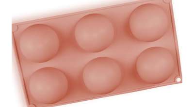 6 adagos 7 cm-es félgömb alakú szilikon forma