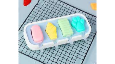 4 adagos szilikon jégkrém készítő forma különböző formájú