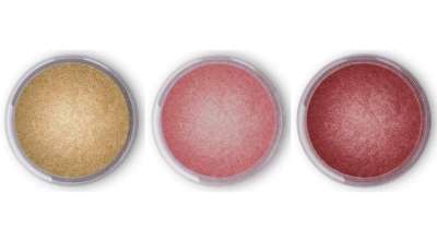 Ehető csillámpor válogatás (Vörös Gyömbér, Pink Flamingó, Bíborvörös)