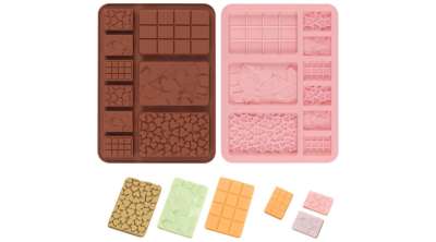 9 adagos csoki készítő forma szív, repedezett, kockás mintával