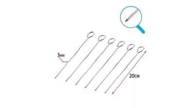 6 db 20 cm-es fém saslik pálca