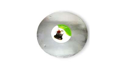 20 cm-es ezüst színű kerek tortadob, vékony