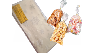 Hópehely mintás celofán tasak 50 db