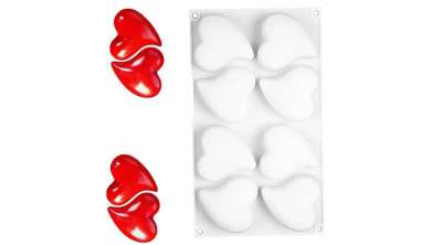 8 adagos szív alakú szilikon mousse forma