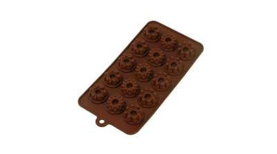 Különleges minikuglóf mintás szilikon bonbon forma 15 adagos