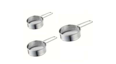 3 részes fém lapos szita nyéllel