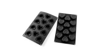 12 adagos szív szilikon mousse forma