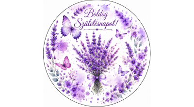 Levendulakert szülinapi tortaostya