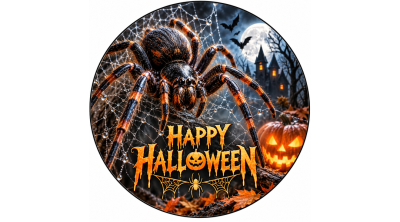 Pókos Halloween tortaostya