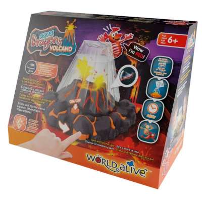World Alive Aqua Dragons Red Aqua vulkán - lámpával
