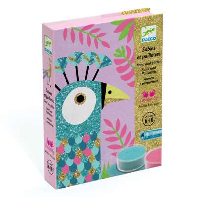 Mesebeli madarak - Homokszóró csillámporral - Dazzling birds - Djeco