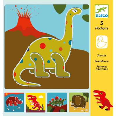Dinoszauruszok rajzsablon - Dinosaurs - Djeco