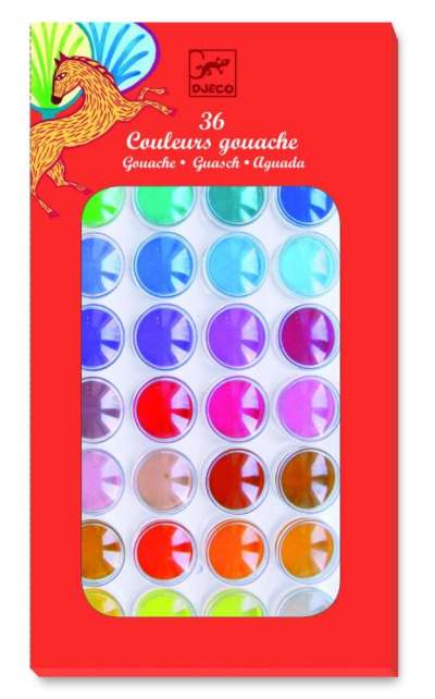 Vízfesték korongos 36 szín - 36 colours cakes - Djeco