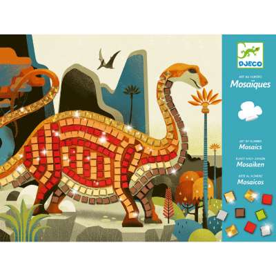 Dinoszauruszok csillogó mozaik kép készítés - Dinosaurs - Djeco