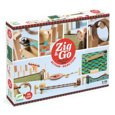 Gurul és borul - Dominós golyópálya 48 db-os - Zig & Go - 48 pcs - Djeco