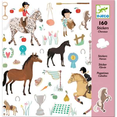 Ló és lovasa 160 db-os matrica gyűjtemény - Horses - Djeco