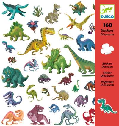 Dinoszauruszok matrica gyűjtemény 160 db-os - Dinosaurs - Djeco