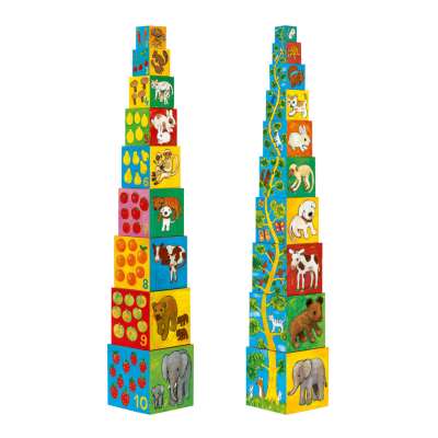 Legjobb barátok - toronyépítő kocka - 10 my friends blocks - Djeco