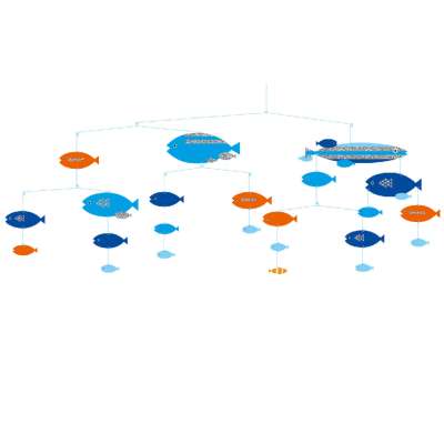 Fishes in harmony függődísz - Djeco