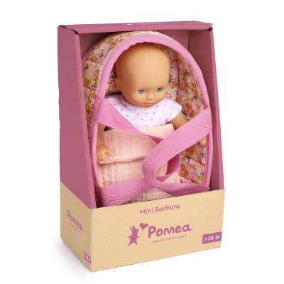 Barabara Pomea mini mózeskosárral - Játékbaba 20 cm - - DJ07724